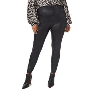 Vince Camuto Black Faux Leather Skinny Leggings Full Length Elastic Waistband 3X